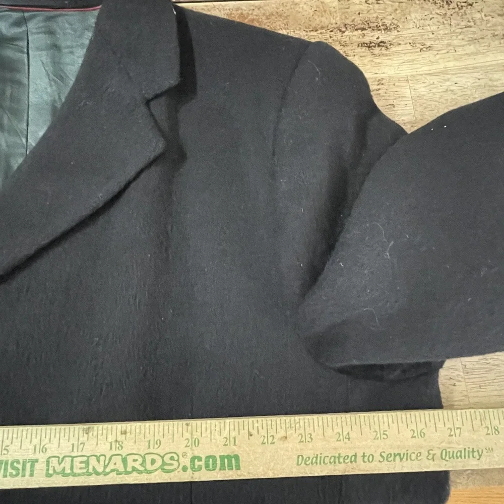 Vintage Teller Black Cutaway Morning Coat 52 R Tailcoat Wool Gold Buttons Jacket